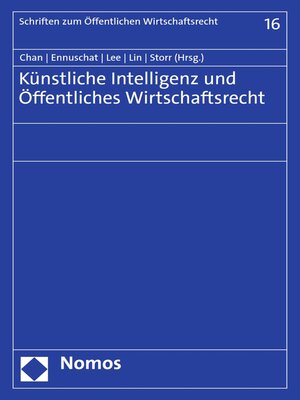 cover image of Künstliche Intelligenz und Öffentliches Wirtschaftsrecht